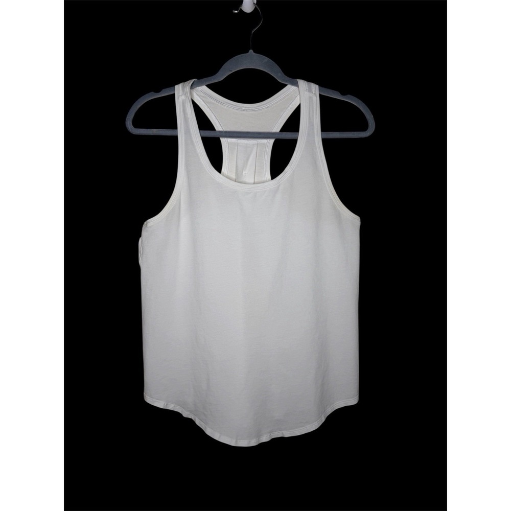 LULULEMON Tank Top Jersey Scoop Neck Racerback Sleeveless White Size Approx 6